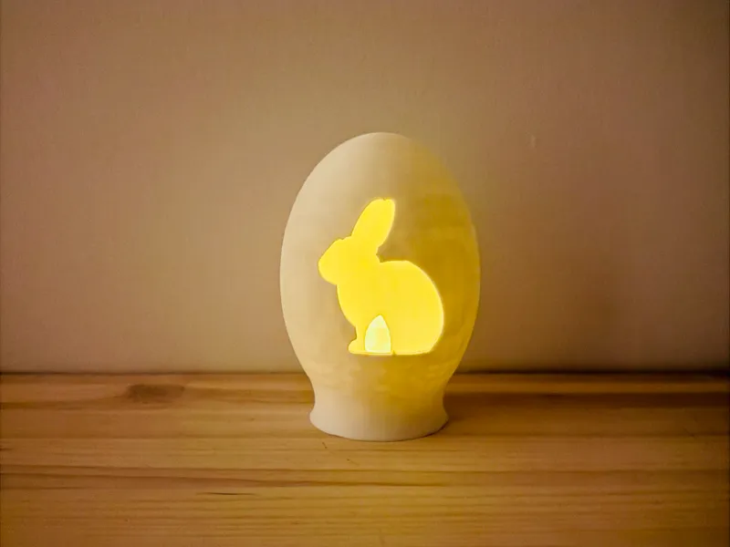 Easter bunny tealight candle holder
