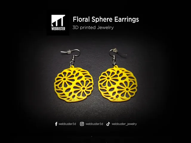 Floral Sphere Earrings