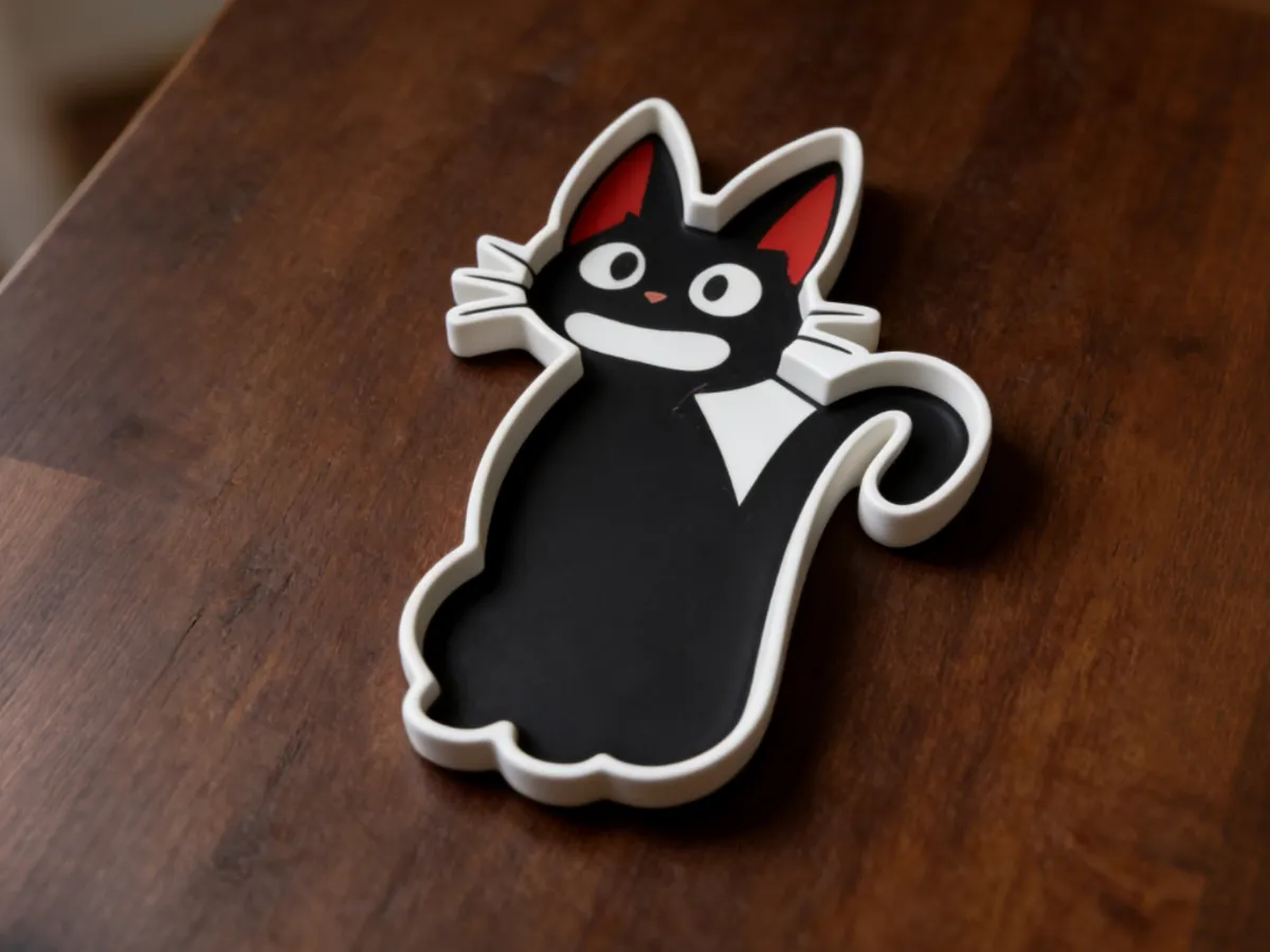 Jiji the Black Cat Multi-Color Organizer Plate - Cute Cartoon Dish ...