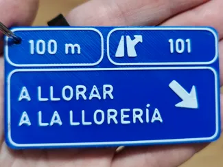 A Llorar a la Llorería Keychain