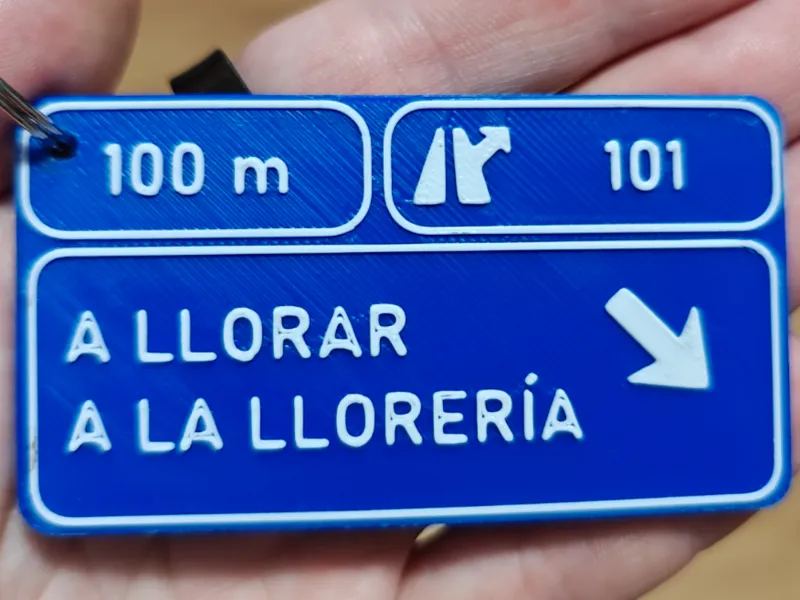 A Llorar a la Llorería Keychain