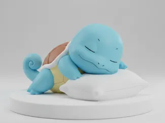 Sleeping Squirtle - Cute Zen Pokémon Support-Free