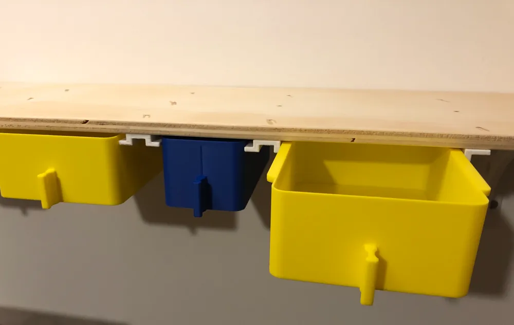 Storage Boxes on the underside of a shelf by Staprin3D MakerWorld