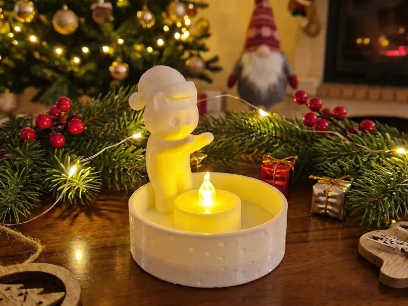 Eine wärmende Katze für Weihnachten Teelichthalter