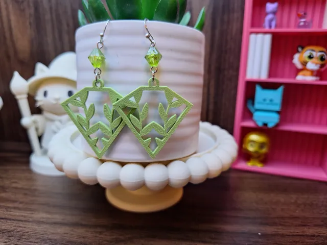 Boho Botanical Geometric Earrings