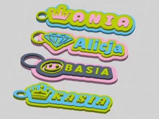 Ania Keychain Queen Kasia Basia Alicja Gosia