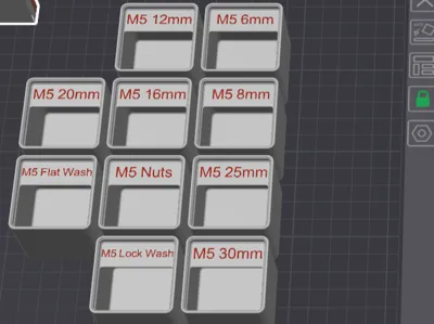 M5 and M6 Gridfinity Bins