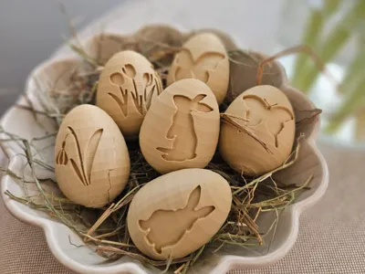 Set of decorative Easter eggs