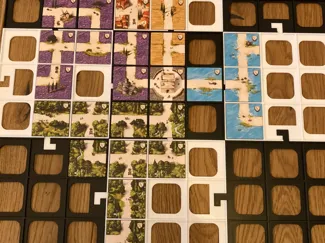 Carmargue Abacus Brettspiel Spielfeld und Inlay