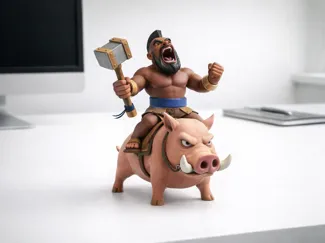 Hog Rider - Clash Royale Figure