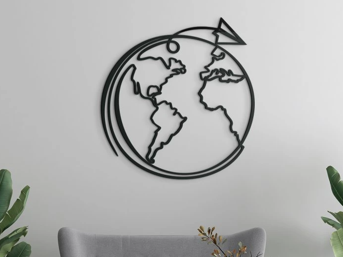 Around the World 3D Wall Sticker