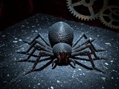 Fake Spider (Realistic 60mm) 55-65 min print