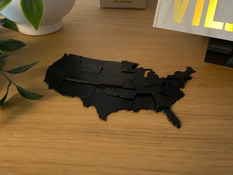 USA Mainland map, (with states)