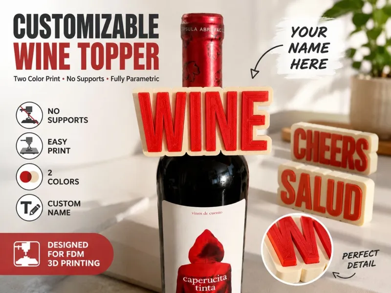 Customizable Bottle Topper