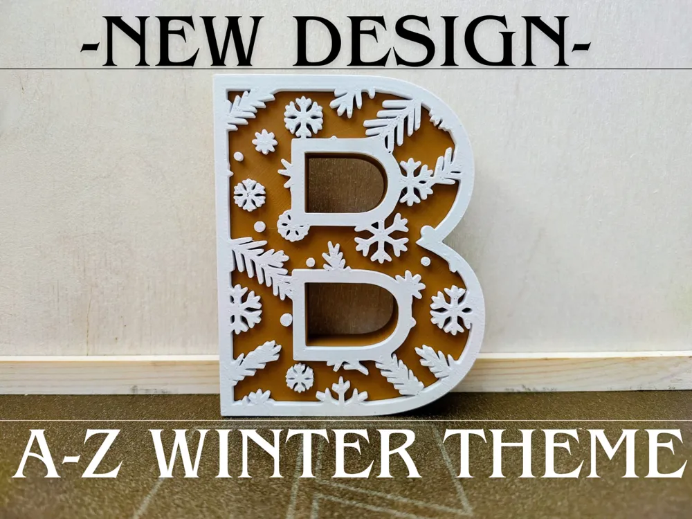 Estante o repisa: A-Z Decoration Letters - winter theme. Referencia del modelo original.