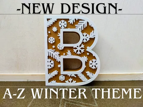 Estante o repisa: A-Z Decoration Letters - winter theme — referencia de MakerWorld