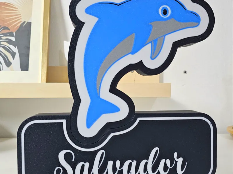 Lightbox Lamp Dolphin