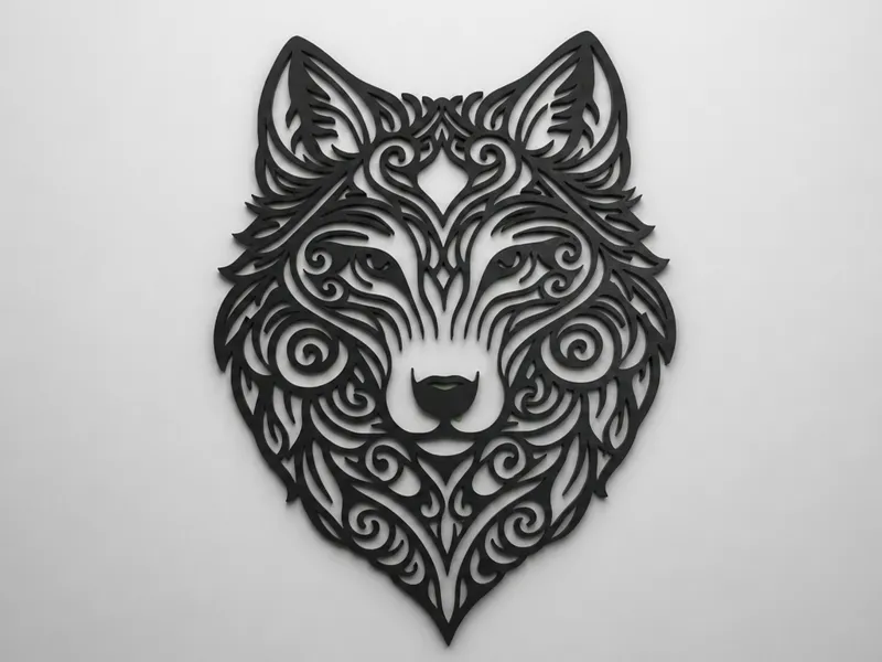 Wolf Head Filigree Wall Decor