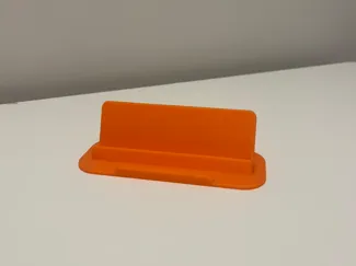 Desktop stand for business cards and smartphone