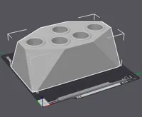 0.2mm layer, 2 walls, 5% infill (5 Hole Stand)