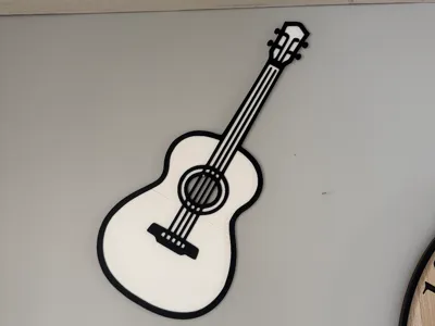Wall art Guitar 600mm long 3 parts