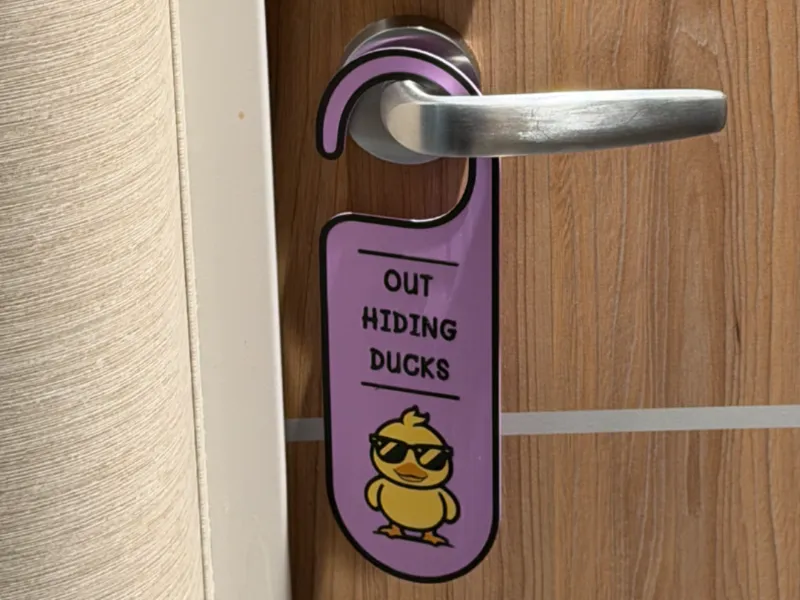 Cruise Duck Door Hanger – Out Hiding Ducks