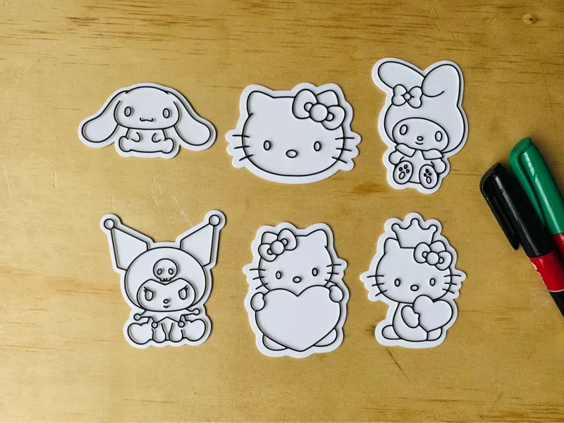pack de manualidades para colorear hello kitty