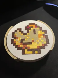 Golden Chicken coaster + holder