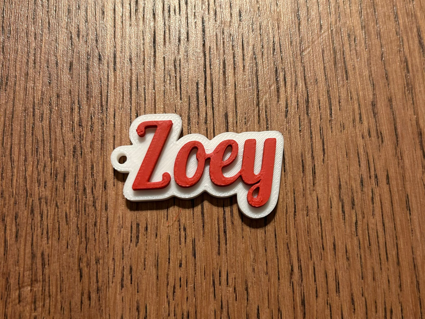 Zoey name keichain