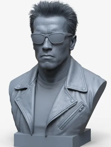 Figura decorativa: T-800 Cyberdyne Systems Model 101 – Bust Statue — vista de referencia 2