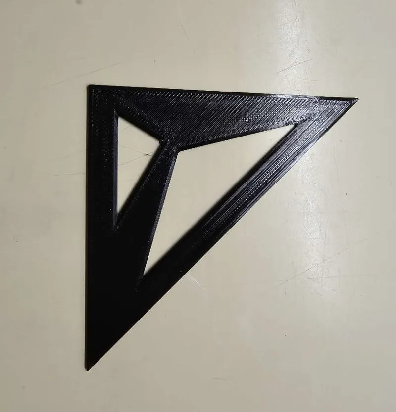 Set square with stencils of various angles