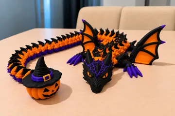 Adorno temático: Articulated Halloween themed dragon — vista de referencia 3