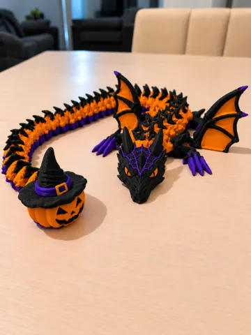 Adorno temático: Articulated Halloween themed dragon — vista de referencia 2