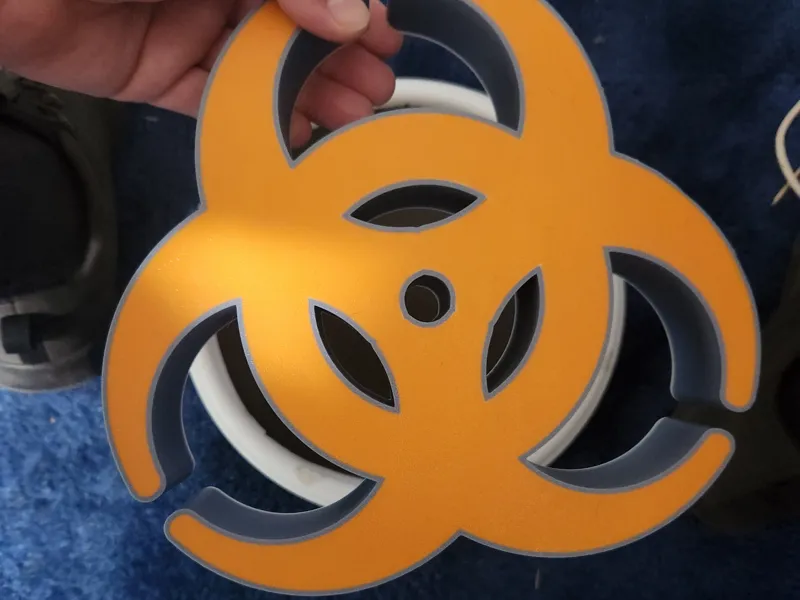 biohazard symbol light box 