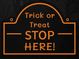 Trick or Treat Customizable Sign