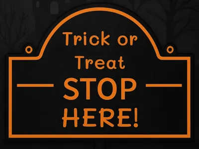 Trick or Treat Customizable Sign