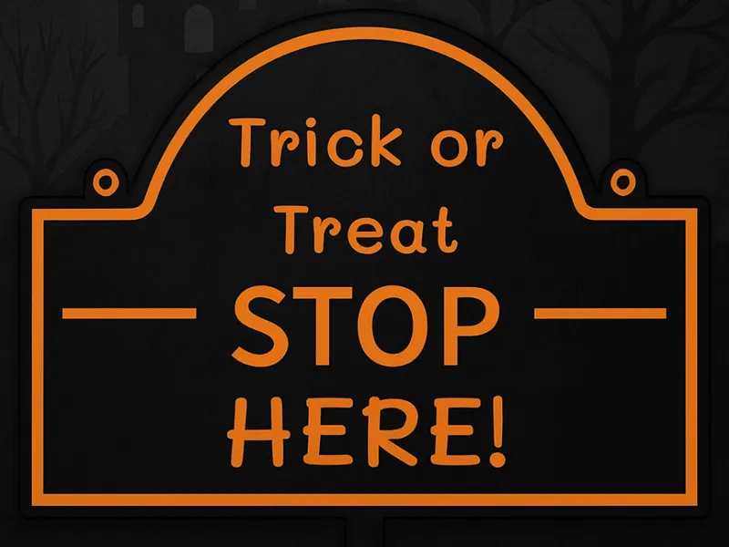Trick or Treat Customizable Sign