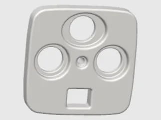 Cover for antenna sockets with LAN cable hole