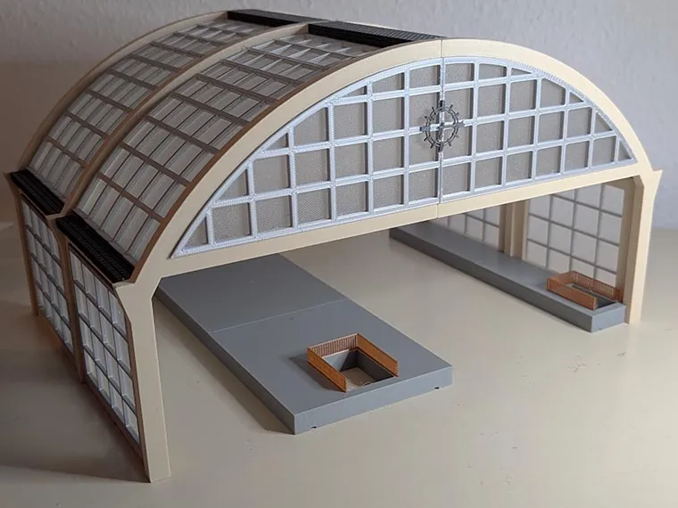 Modular station hall H0 scale