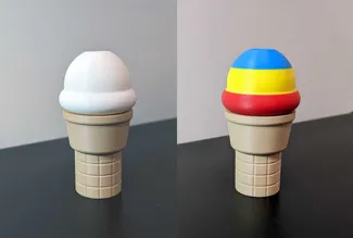 Ice Cream Cone with Stacking Ice Cream