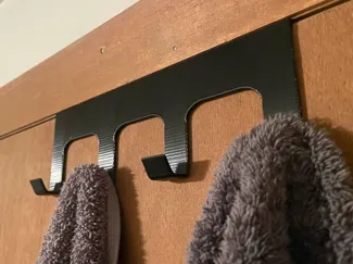 Sturdy 4-Hook Door Towel Hanger (Adjustable)