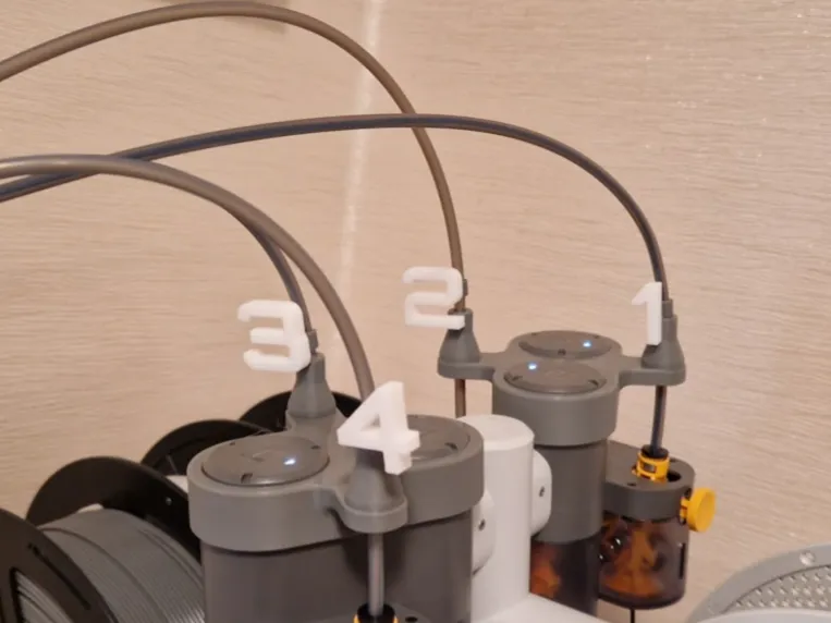AMS PFTE filament tube numbers 