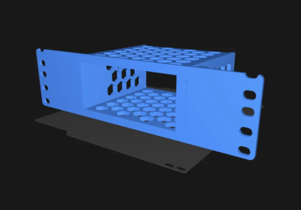 A1 Mini Custom Equipment Rack Mount for Mini Racks - Free 3D Print ...
