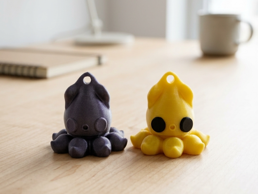 Articulated Octopus Keychain