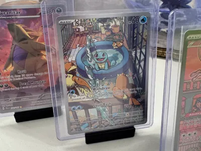2002 charmander pokemon card 3D Printed PSA Single Graded Card Slab Holder with Poké Ball Design main image 0
