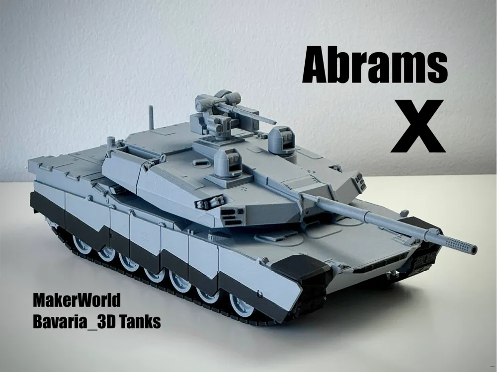 Abrams X US 4th-Gen Main Battle Tank 1/35 Scale - Free 3D Print