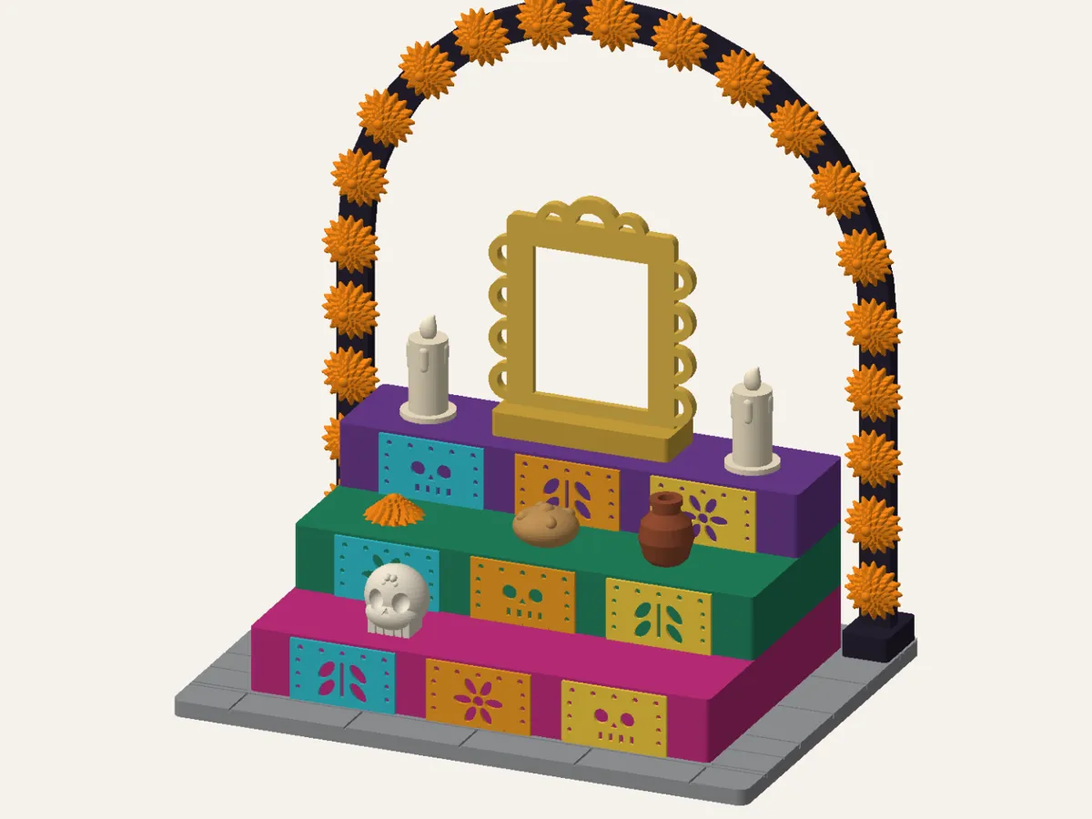 Día de Muertos Ofrenda | DIY 3D Printable Altar - Modelo de impresión ...