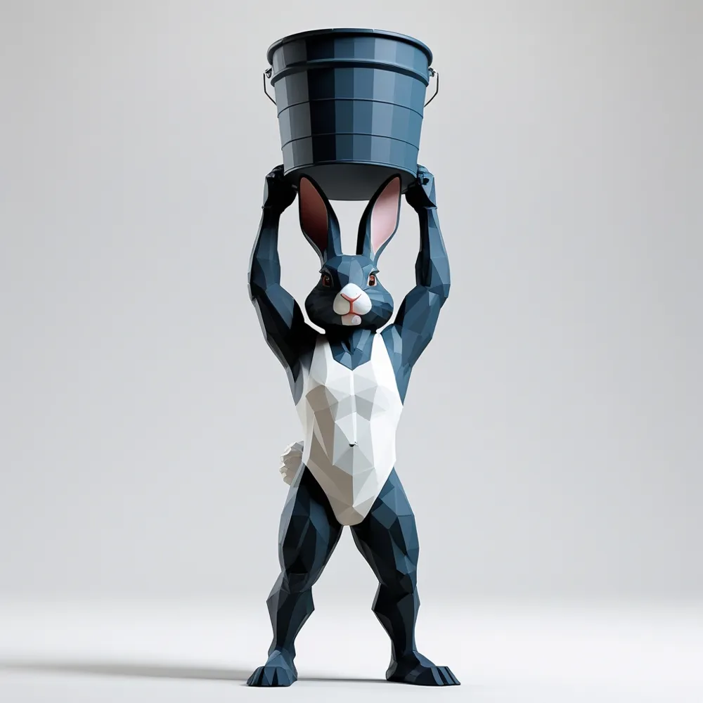Buff Bunny Planter by Nagoh Creative MakerWorld: Download Free 3D Models