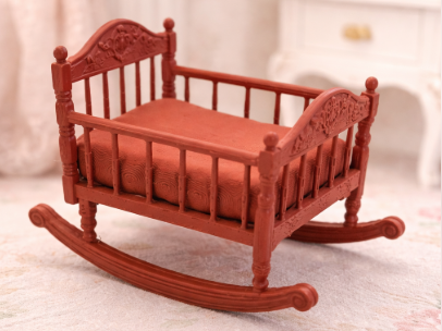 Dollhouse Victorian Rocking Cradle