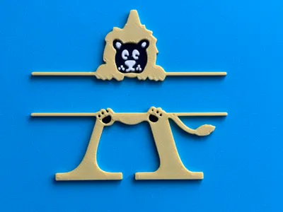 Letter whit Lion